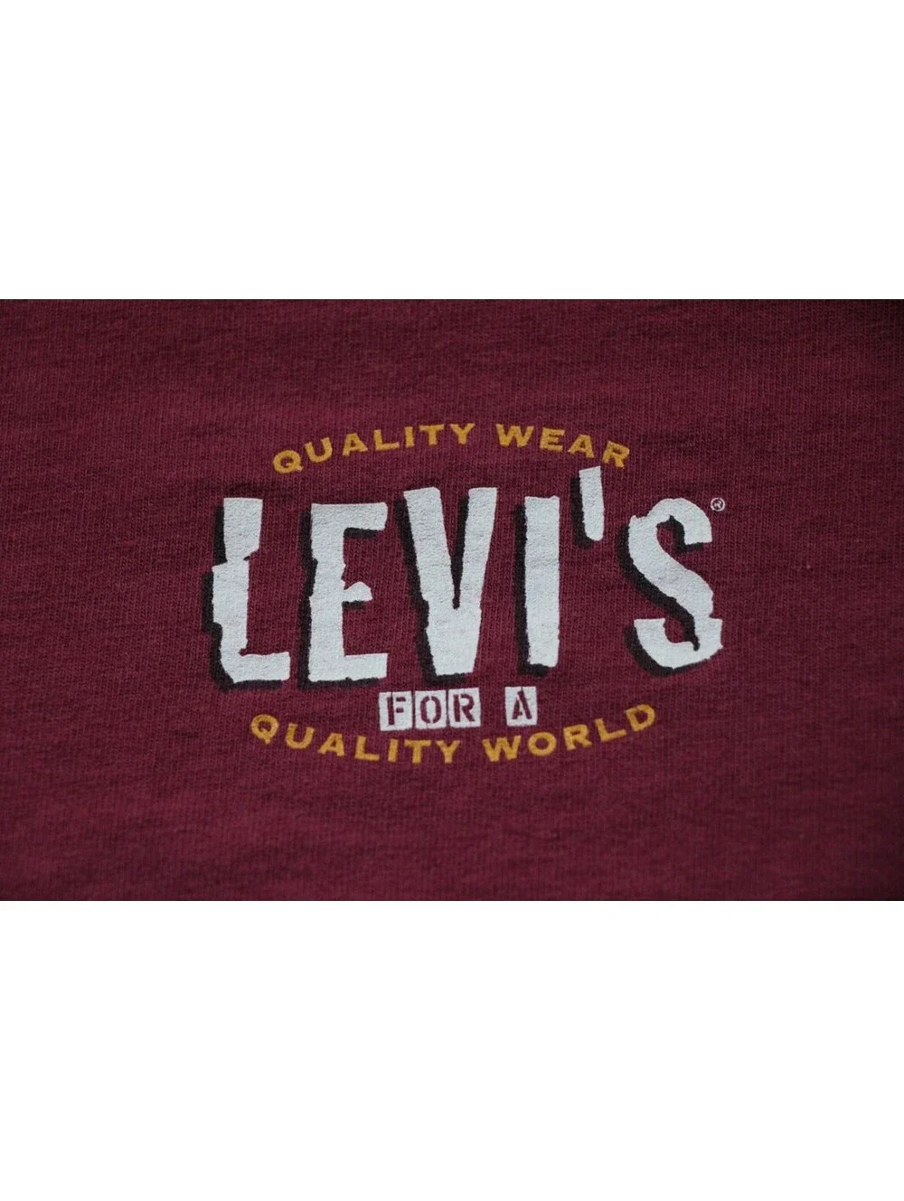 Vintage 90s Levi's Quality Wear For a Quality World T-Shirt XL
